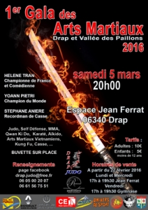 1er Gala des Arts Martiaux - Affiche