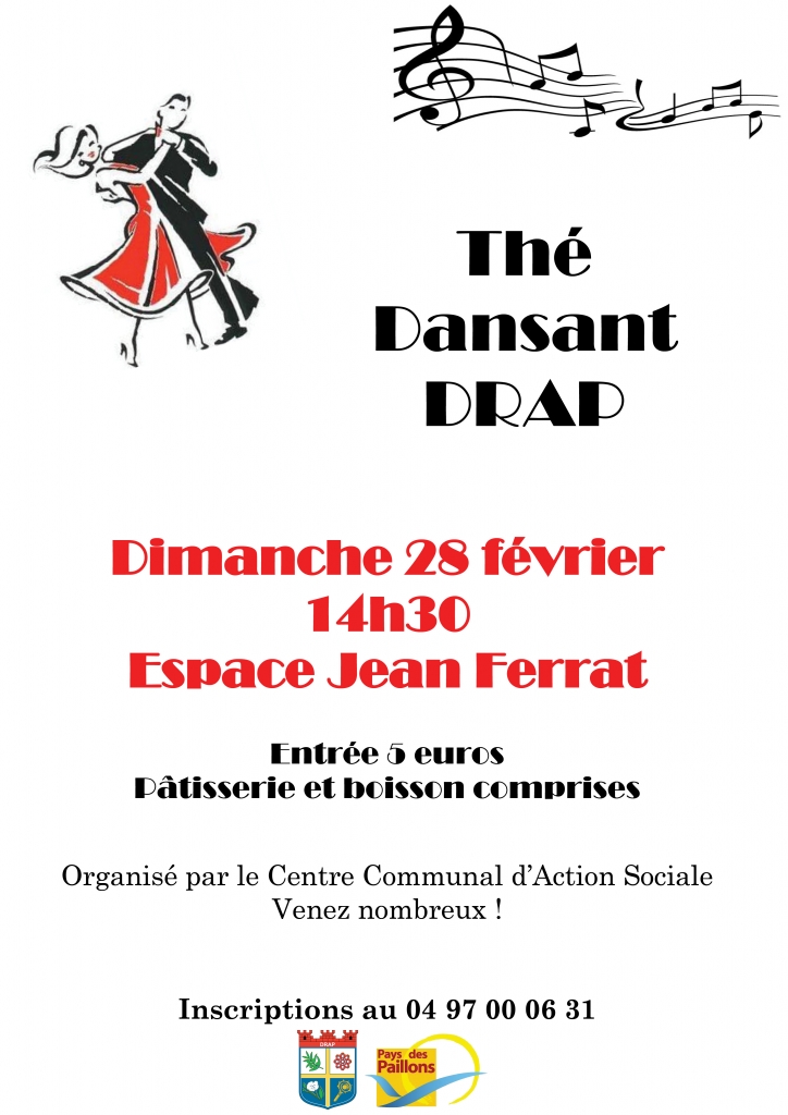 Thé dansant du CCAS - Affiche de février