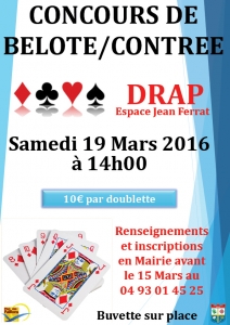 Concours de belote - Affiche