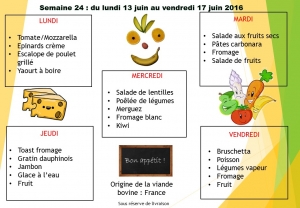 menu semaine 24 2016