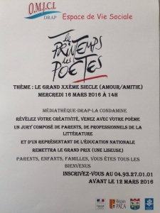 Printemps des poètes - affiche