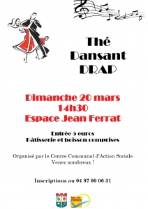 Thé dansant du CCAS - Affiche de mars