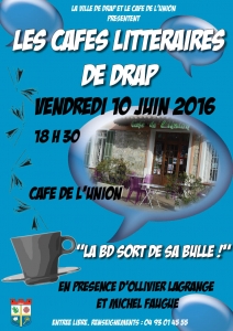 2e Café littéraire - Affiche bleu 2