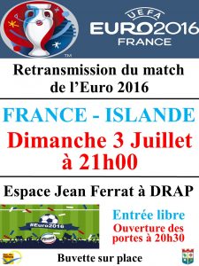 Retransmission Euro 2016 du 3 juillet 2016