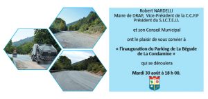 Inauguration du Parking de la Bégude - Invitation